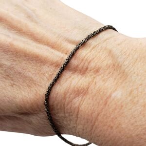 Silver 925 Twisted Rope Bracelet Made in Italy